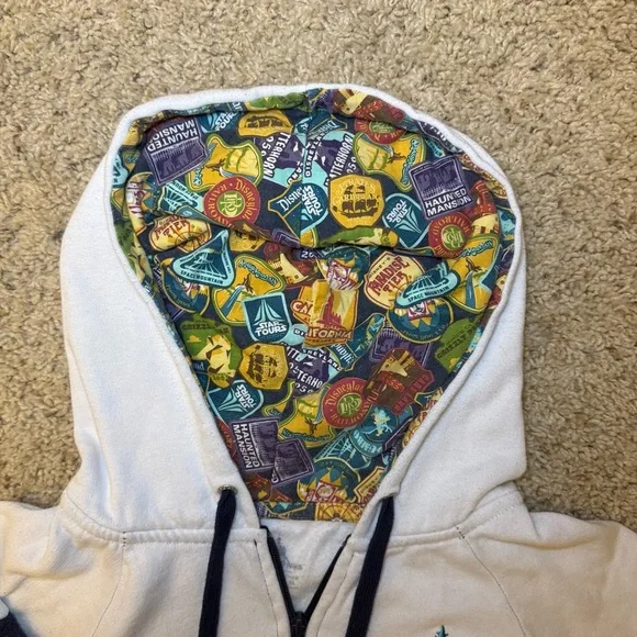 Disneyland Resort Parks Mickey Mouse Embroidered Full Zip Up Hoodie Jacket - L - Picture 5 of 10